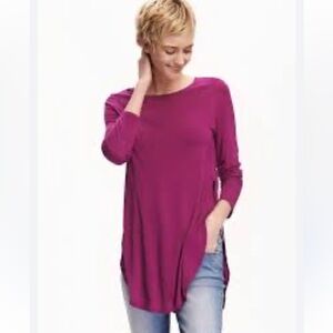 Old Navy Long Sleeve Magenta Top - Size 2XL